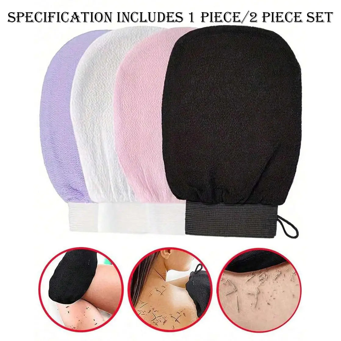 Deep Exfoliating Glove, Korean Exfoliating Glove for Smooth & Radiant Skin, Gentlyyet Effective, Cleanses Dry Dead Skin, 100% Viscose Fabric Exfoliating Mitt, Exfoliant Scrubber Glove, Exfoliator Glove, Exfoliating Tool